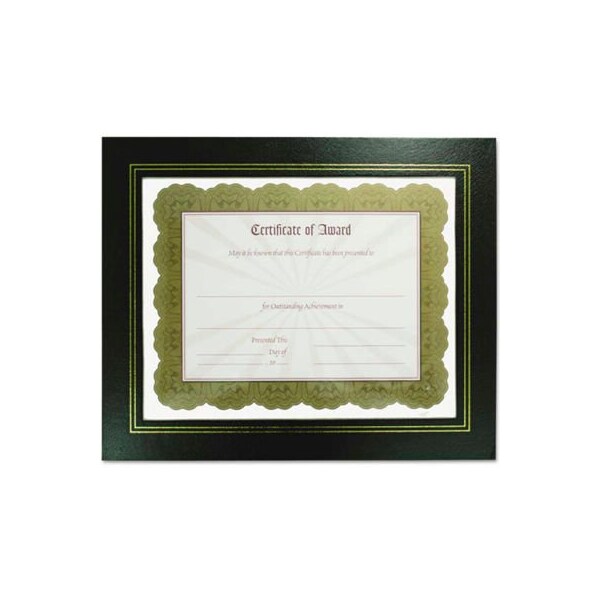 Nudell Plastics Nu-Dell Flat Leatherette Frame, Desktop/Wall Mountable, 8-1/2in x 11in, Black, 2/Pack 21202 - main